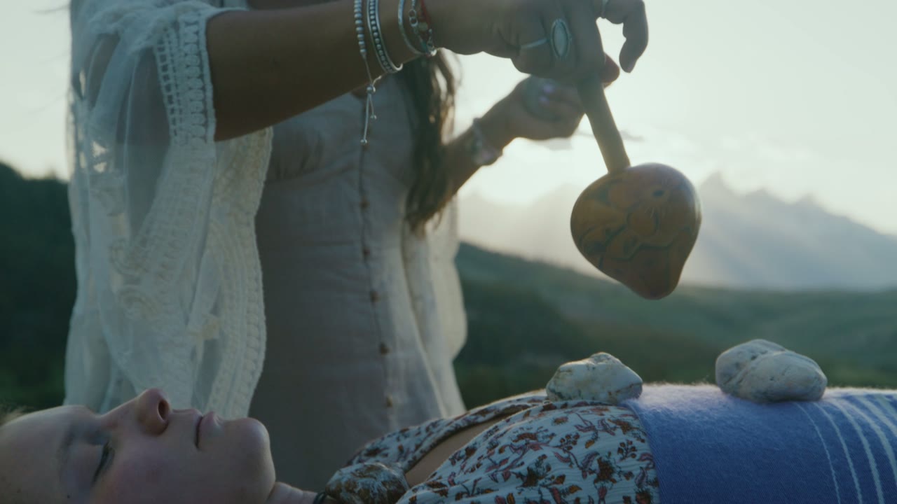 Ceremony — Smoke, rattle, stone